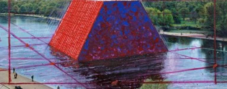 The Mastaba, Project for London, Hyde Park, Serpentine Lake