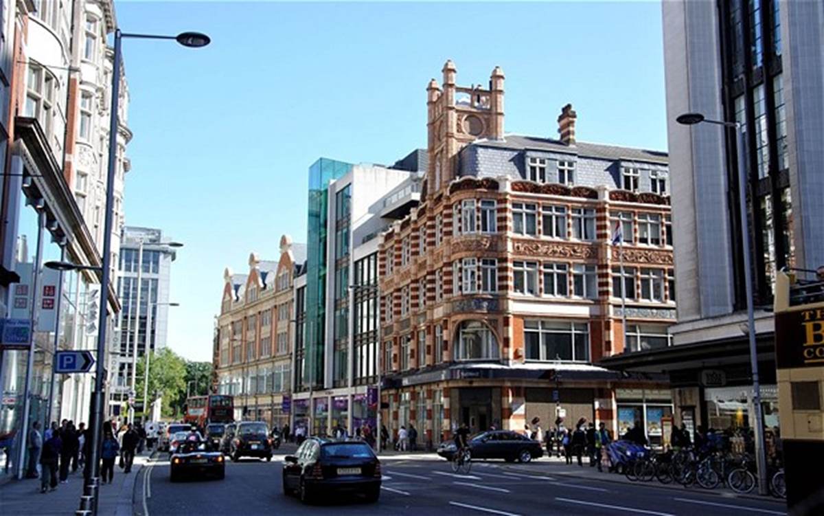 High Street Kensington Shopping Street in London