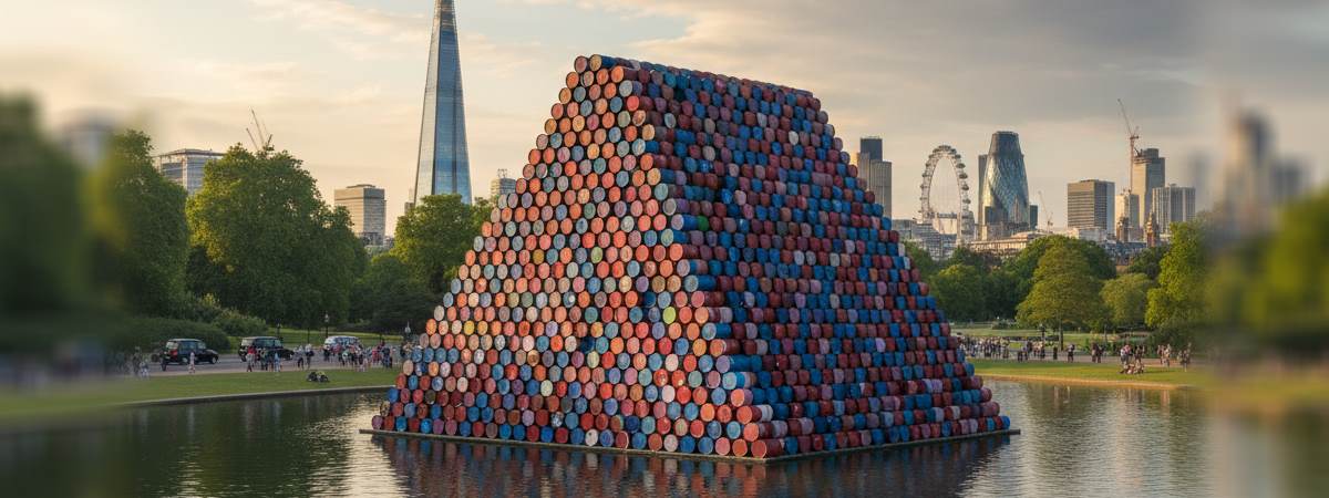 The Mastaba, Project for London, Hyde Park, Serpentine Lake